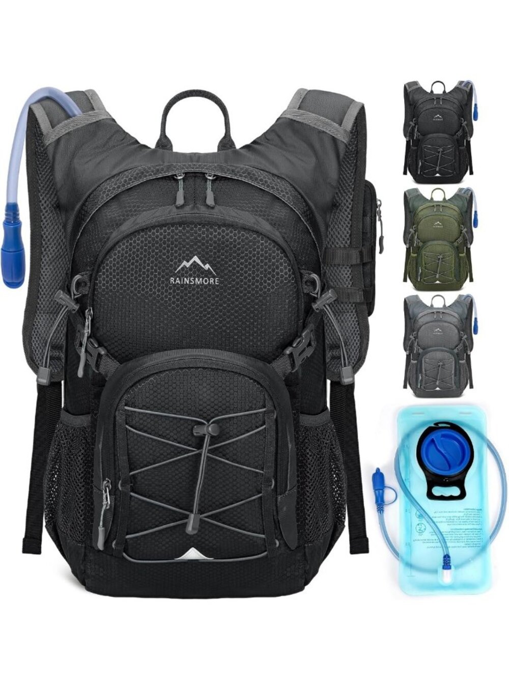 Lightweight 18L Hydration Backpack with Bladder for Hiking, Running & Cycling